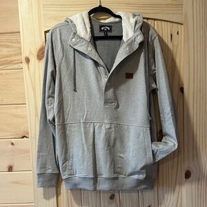 Billabong Gray Hoodie with Cream Lining